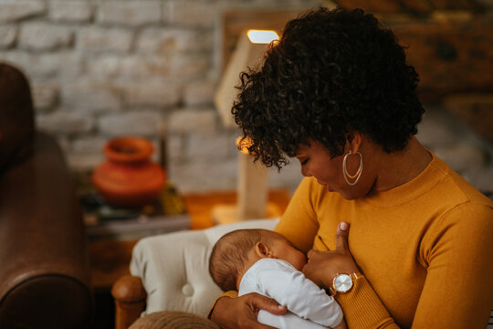 mother breastfeeding baby